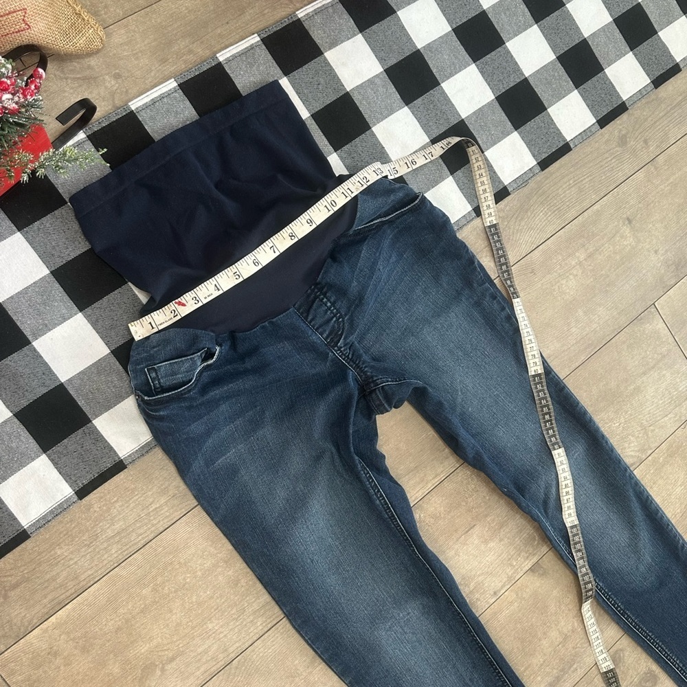 Motherhood Maternity Secret Fit Belly Skinny Fit Jeans Dark Blue Maternity Small - Picture 12 of 13